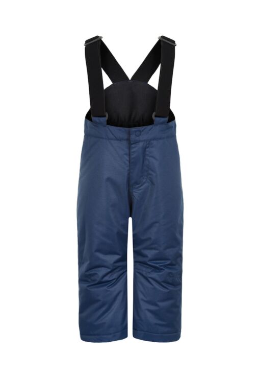 Pantaloni impermeabili pentru ski cu bretele si parazapezi - Albastru inchis -